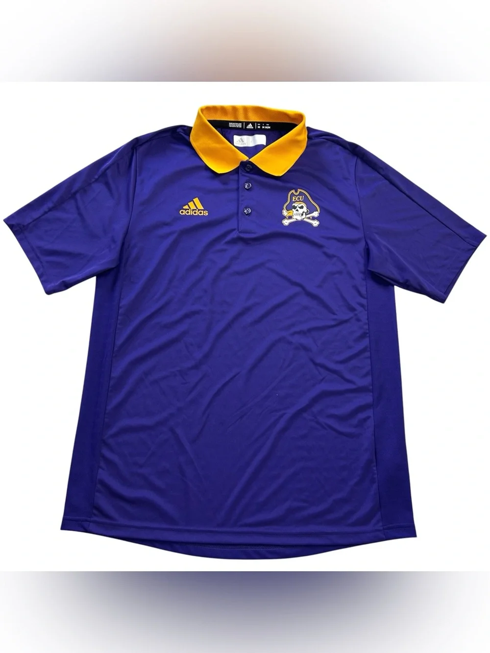 Adidas ECU East Carolina Pirates Coaches Sideline Climalite Polo Shirt Men’s M